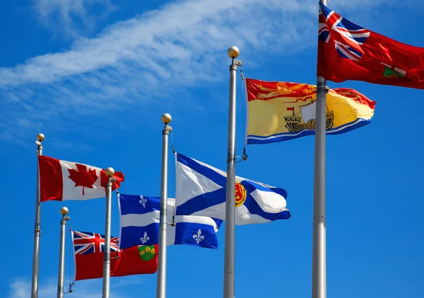 加拿大和其省级标志 — 图库照片