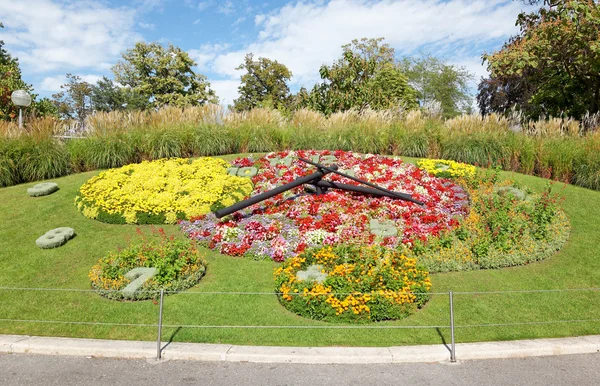 Blomman klockan på Genève staden lakefront — Stockfoto