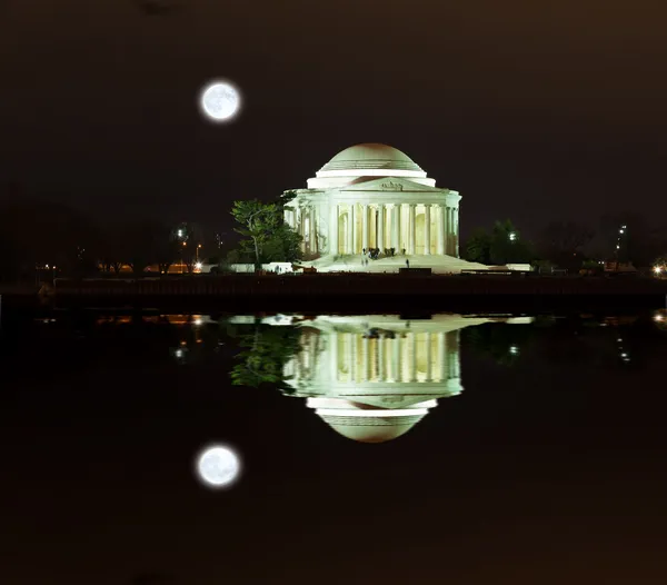 밤에 제퍼슨 기념관 — 스톡 사진