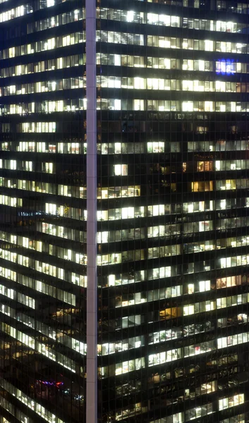 Night scene of modern buildings in vancouver downtown — Stock Photo, Image