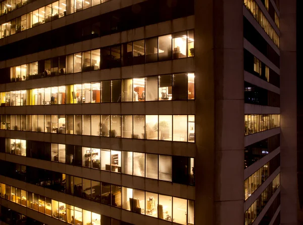 Escena nocturna de edificios modernos en Vancouver —  Fotos de Stock
