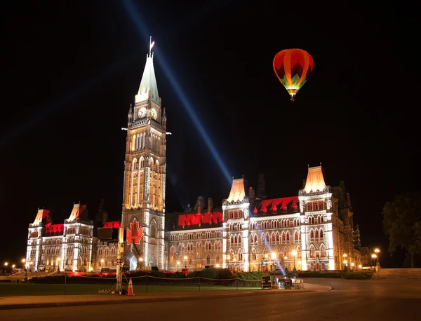 Light show on the Canadian House of Parliament — Stock Photo, Image