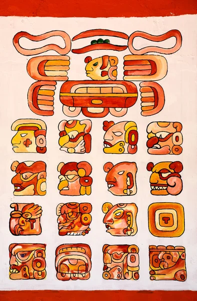 Majów alfabetów — Zdjęcie stockowe