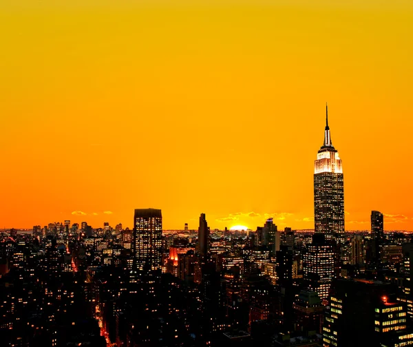 Lo skyline del centro di New York — Foto Stock