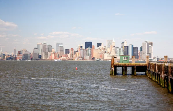 O horizonte de Lower Manhattan — Fotografia de Stock