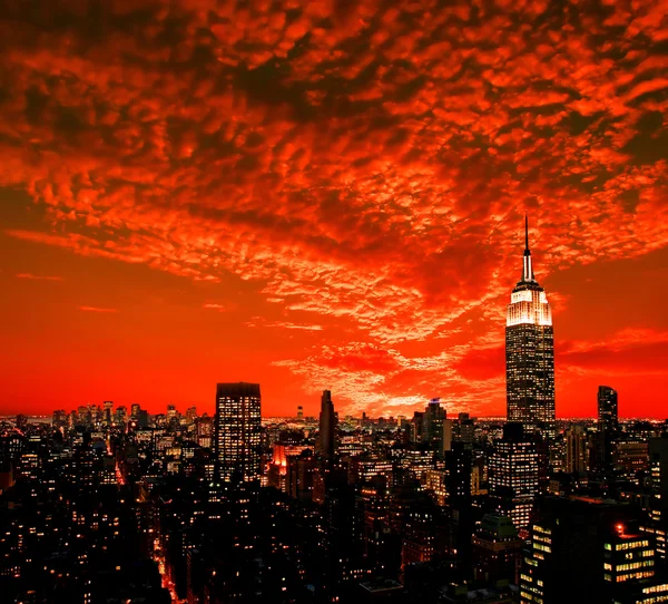 Lo skyline del centro di New York — Foto Stock