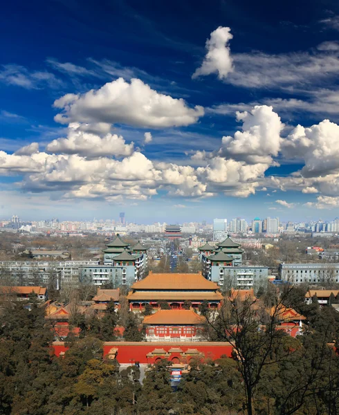 La vista aérea de la ciudad de Beijing — Foto de Stock