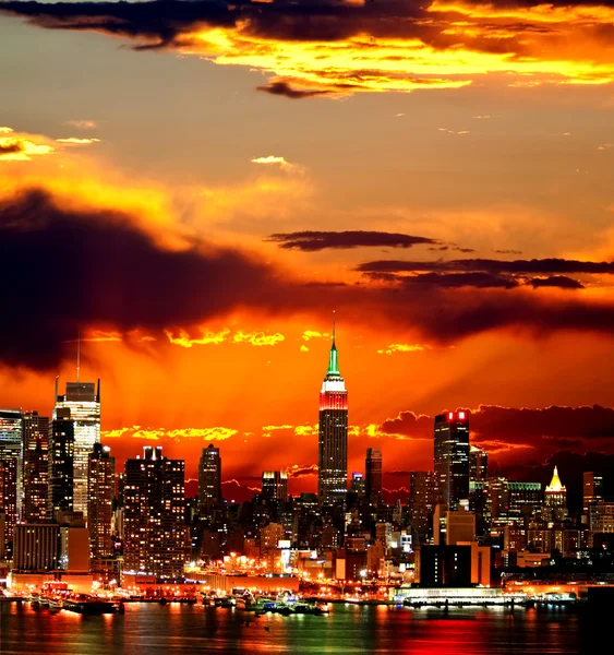 El horizonte del centro de Nueva York —  Fotos de Stock