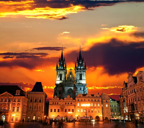 Staré náměstí v městě Praha — Stock fotografie