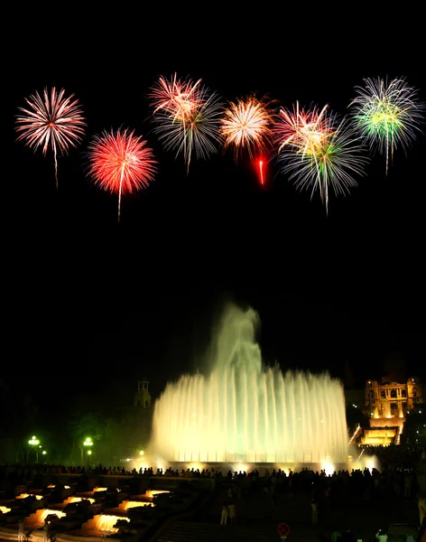 Fuente de Montjuic — Foto de Stock