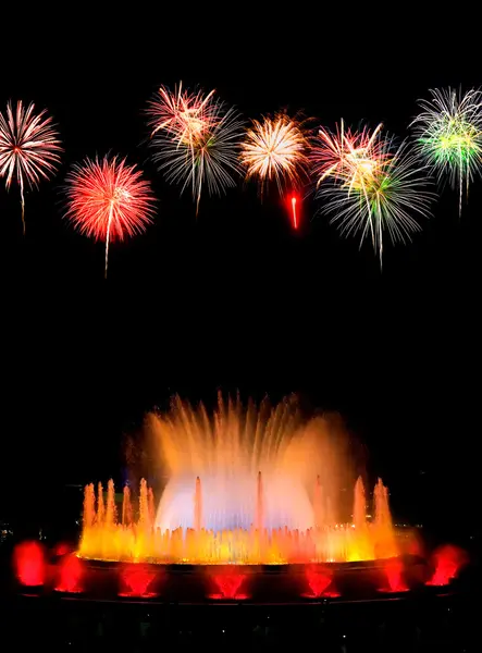 Fuente de Montjuic — Foto de Stock