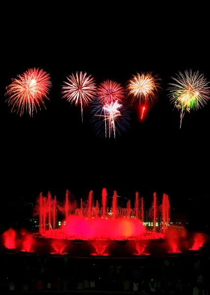 Fuente de Montjuic — Foto de Stock