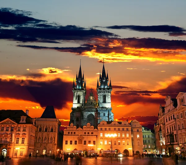 Rynek Starego Miasta w mieście Praga — Zdjęcie stockowe