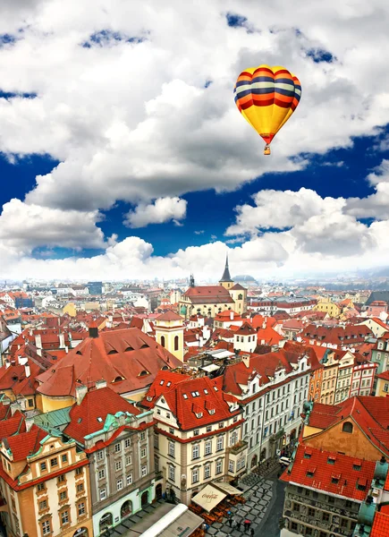 Vista aérea da Praça da Cidade Velha de Praga — Fotografia de Stock