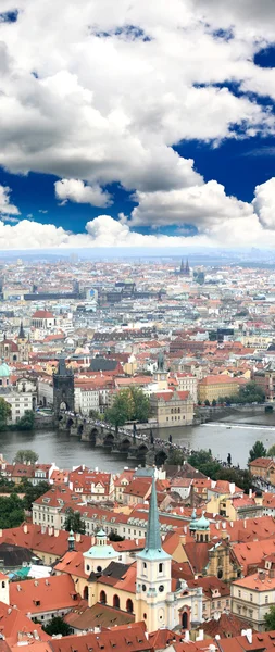 Letecký pohled na město Praha — Stock fotografie