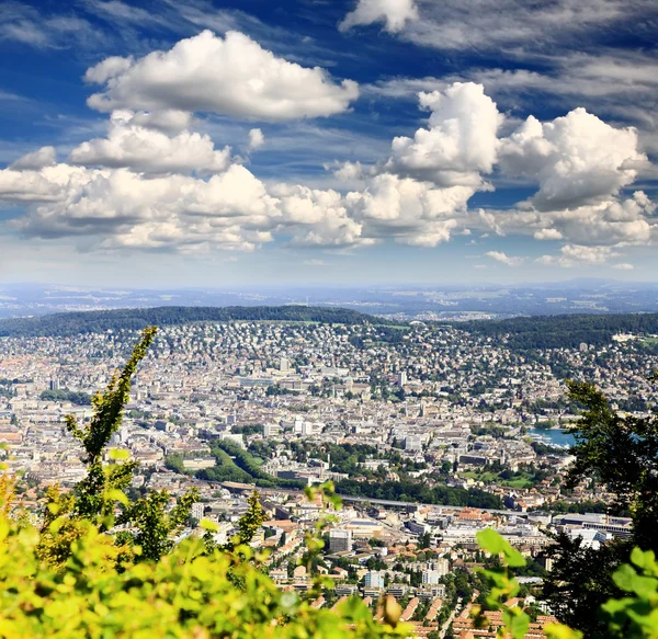 La vista aérea de la ciudad de Zurich —  Fotos de Stock
