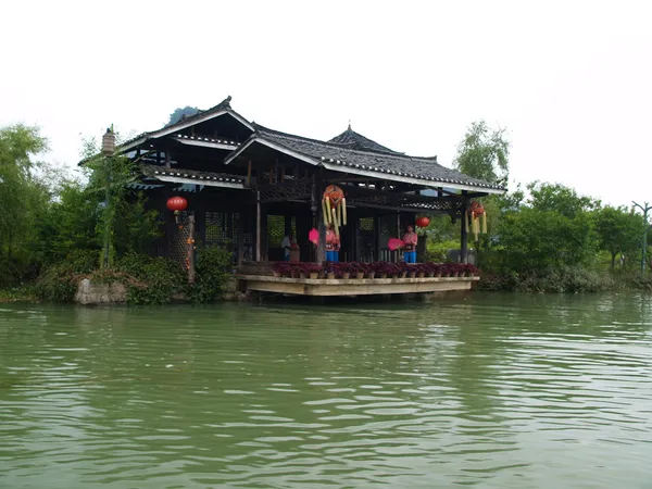 Sebuah taman pemandangan di Lijiang China - atraksi wisata papan atas — Stok Foto