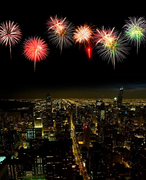 Luftaufnahme der Stadtlandschaft Chicagos — Stockfoto