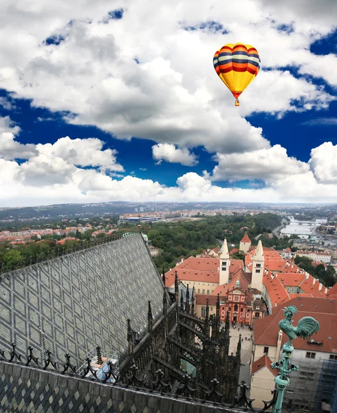 A légi felvétel a Prague City — Stock Fotó