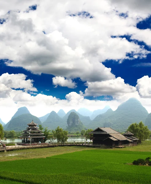 O cenário do campo de Guilin — Fotografia de Stock