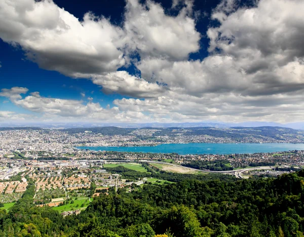 The aerial view of Zurich City — Stock Photo, Image