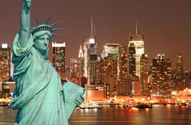 özgürlük ve new york city heykeli