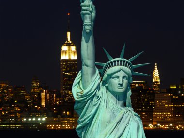 özgürlük ve new york city heykeli