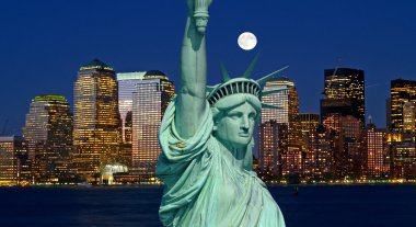 özgürlük ve new york city heykeli