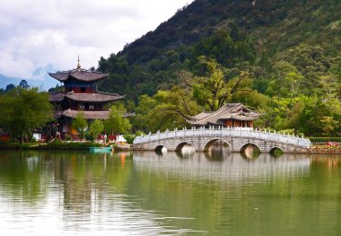 A scenery park near Lijiang China clipart