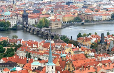 Prag 'ın hava manzarası