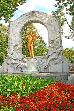 heykeli johann strauss stadtpark Viyana'da yapılan