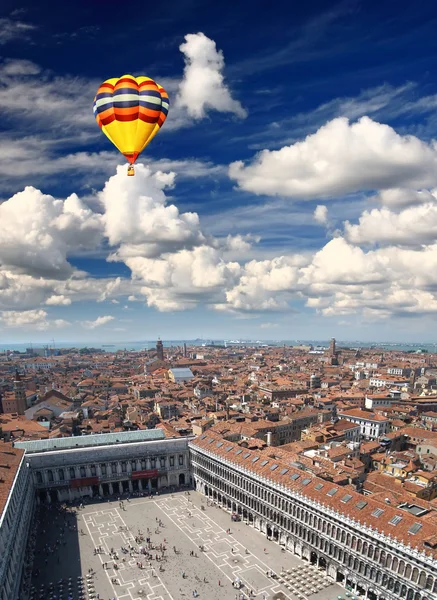 Flygfoto över Venedig stad — Stockfoto