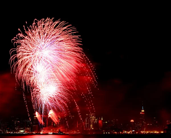 Feuerwerk am 4. Juli in Nyc — Stockfoto
