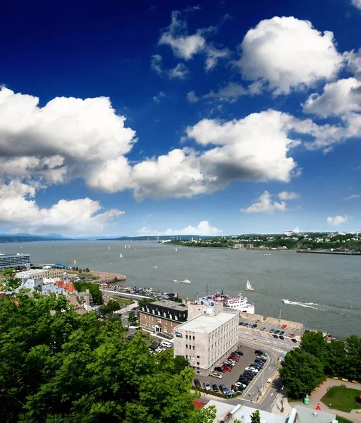 A vista aérea do Rio São Lourenço Quebec — Fotografia de Stock