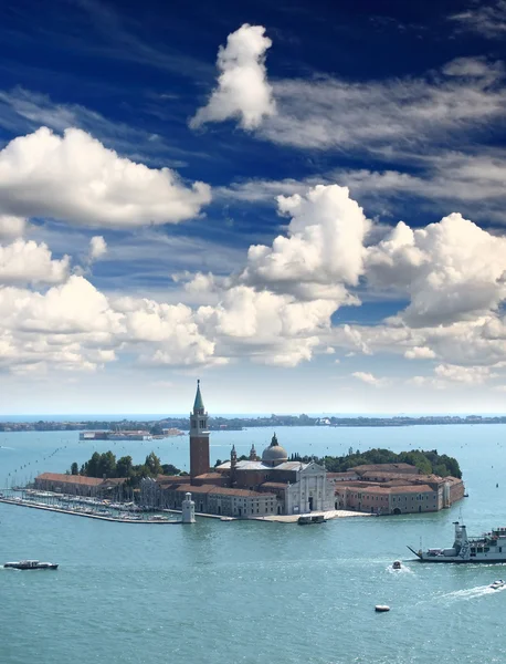 Aerial view of island in Venice city — Stock Photo, Image