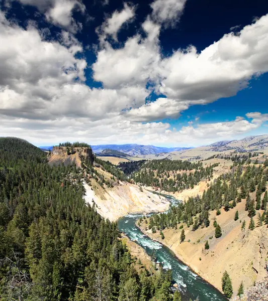 Rzeki yellowstone w yellowstone np — Zdjęcie stockowe