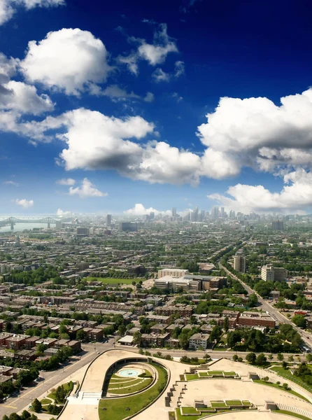 The aerial view of Montreal City — Stock Photo, Image