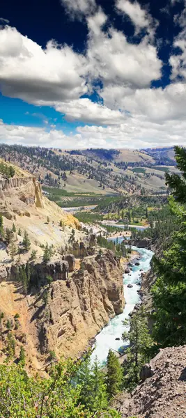 Řeky yellowstone yellowstone np — Stock fotografie