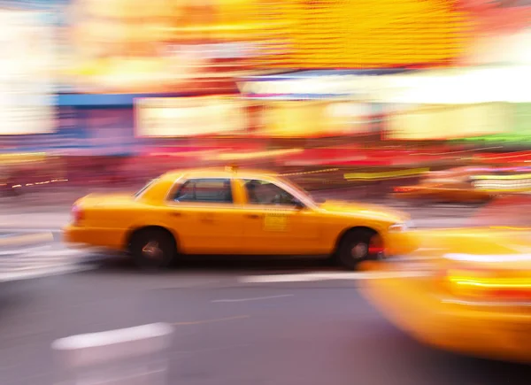 出租车在时间广场 — 图库照片