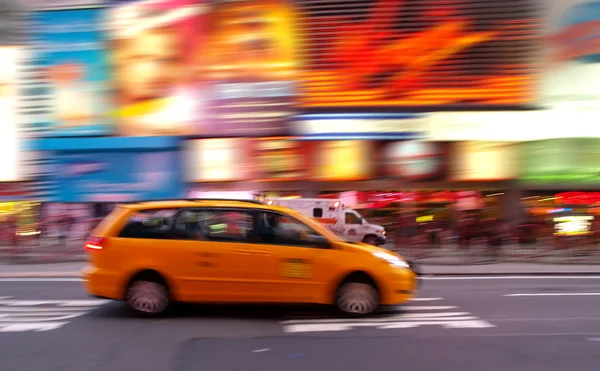 Taxi at time square — Stock Photo, Image