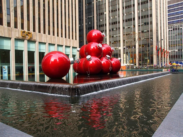 A holiday decoration in new york city — Stock Photo, Image