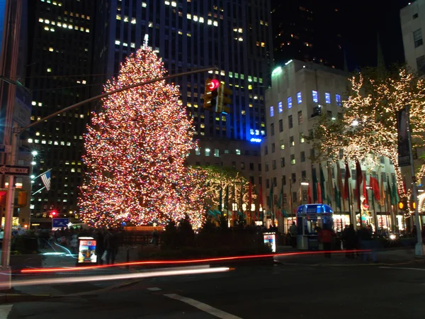 Noel ağacı ışıklandırma rockefeller Center — Stok fotoğraf