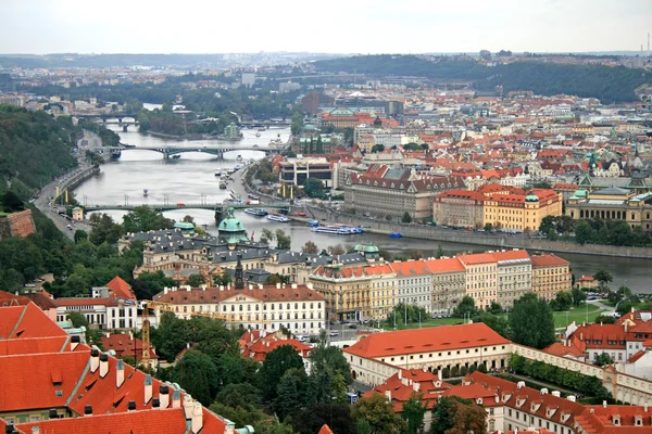 Letecký pohled na Prahu — Stock fotografie