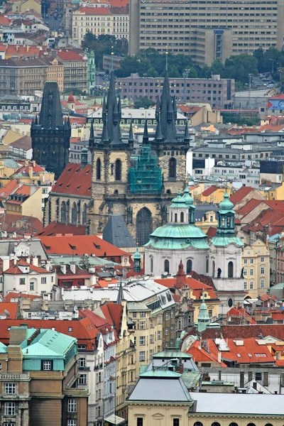 The aerial view of Prague — Stock Photo, Image