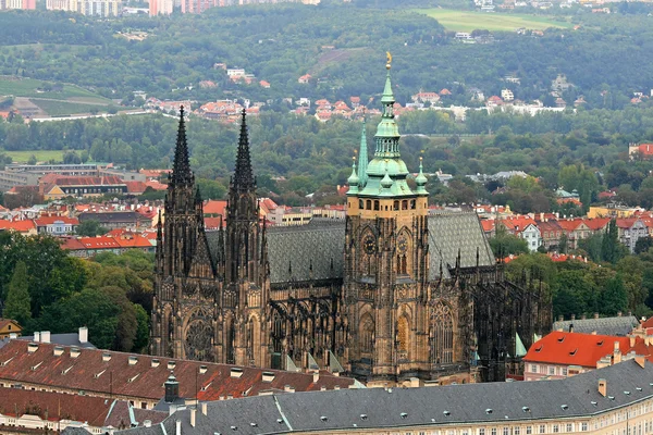 Widok z lotu ptaka Pragi — Zdjęcie stockowe