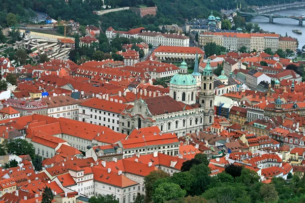 Letecký pohled na Prahu — Stock fotografie