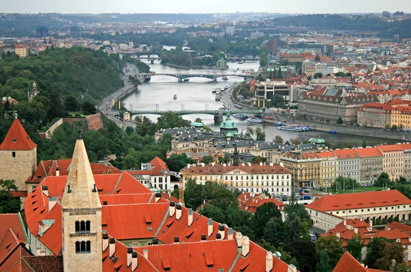 The aerial view of Prague — Stock Photo, Image