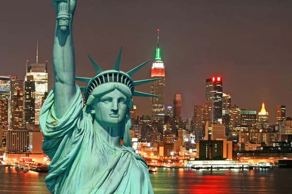 The Statue of Liberty and New York City Stock Picture