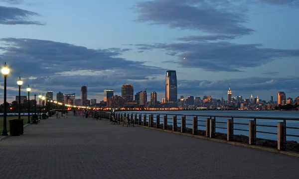 El horizonte de Jersey City Imagen De Stock