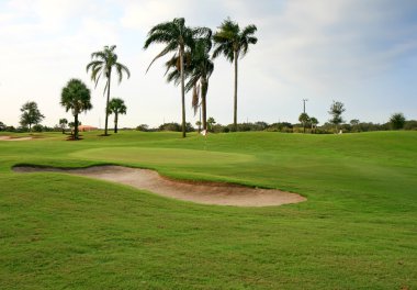 bir golf sahası tesisi